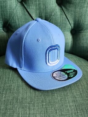 Concept One Overtime Light Blue Snapback Hat with Embroidered 'O' Logo